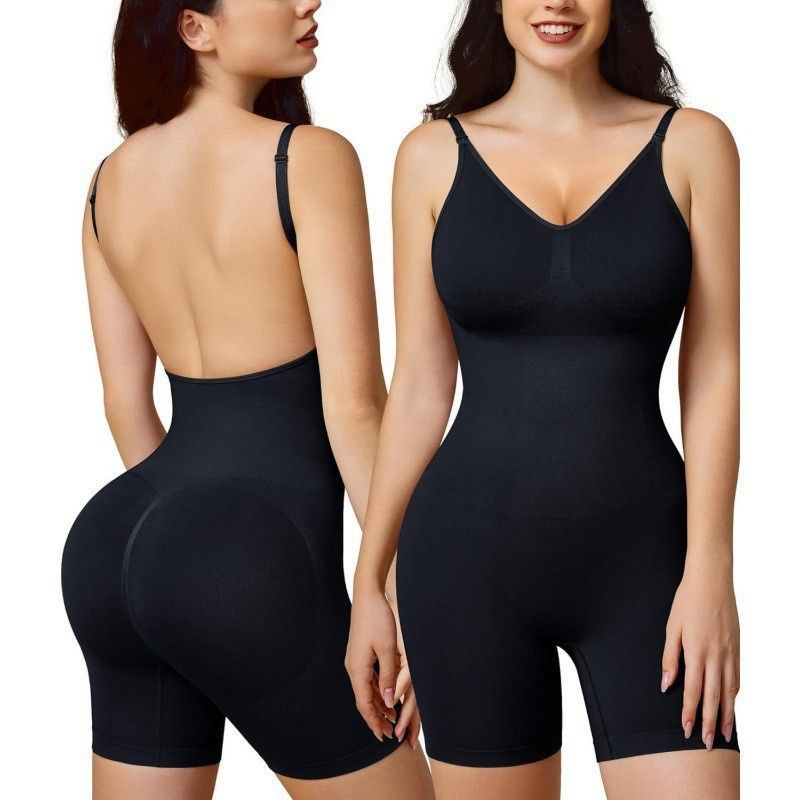 Body modellante, body modellante, sexy, senza schienale, con grande schiena a U e corsetto._voghion.com