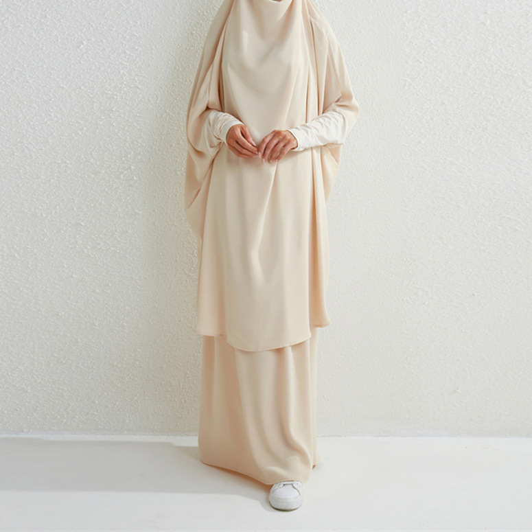 Langer Rock für Damen in Übergröße aus orientalischem Abaya-Anzugkleid_voghion.com