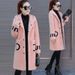 Women's Clothing Fashion Hooded Fleece Coat - Longline Zip-Up Jacket With Pockets, Soft Polyester Outerwear Fall Winter Spring Casual Commuter Style_voghion.com