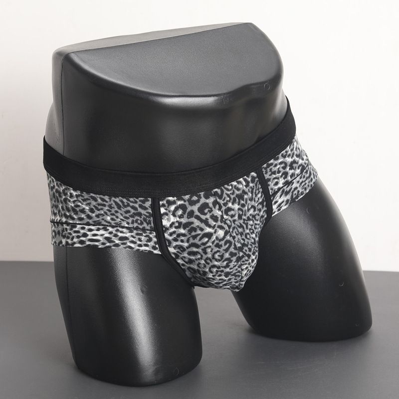 2025d Trendy Herren Low Waist Slips Erwachsene Sexy Leopard Print Boxershorts_voghion.com