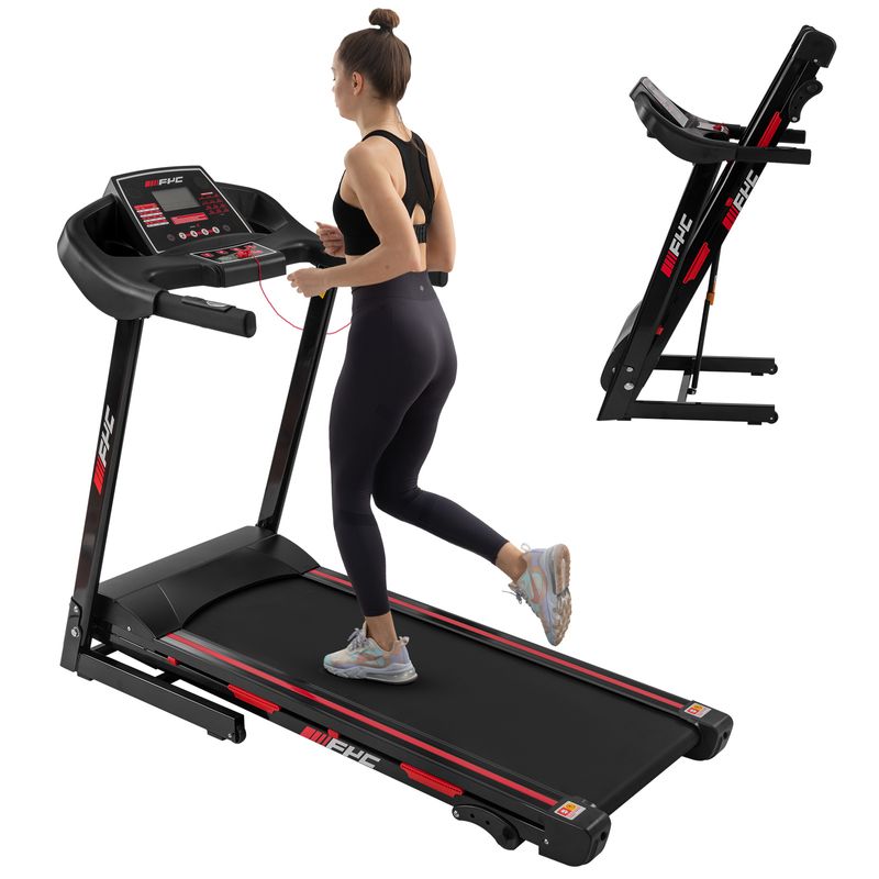 FYC Folding Treadmill for Home - 330 LBS Weight Capacity Running Machine with Incline/Bluetooth;  3.5HP 16KM/H Max Speed Foldable Electric Treadmill E_voghion.com