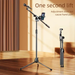 Supporto da pavimento per microfono, treppiede in metallo professionale, pieghevole, portatile, per cantare sul palco, karaoke_voghion.com