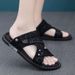 Men' Summer Trendy Dual-ue Non-lip Odor-reitant Soft Sole Slide_voghion.com