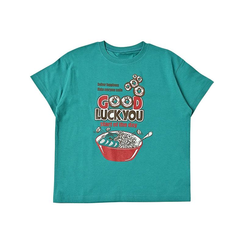 Children's pure cotton T-shirt, baby short sleeved base shirt, cute comfortable summer clothing, cartoon printed round_voghion.com