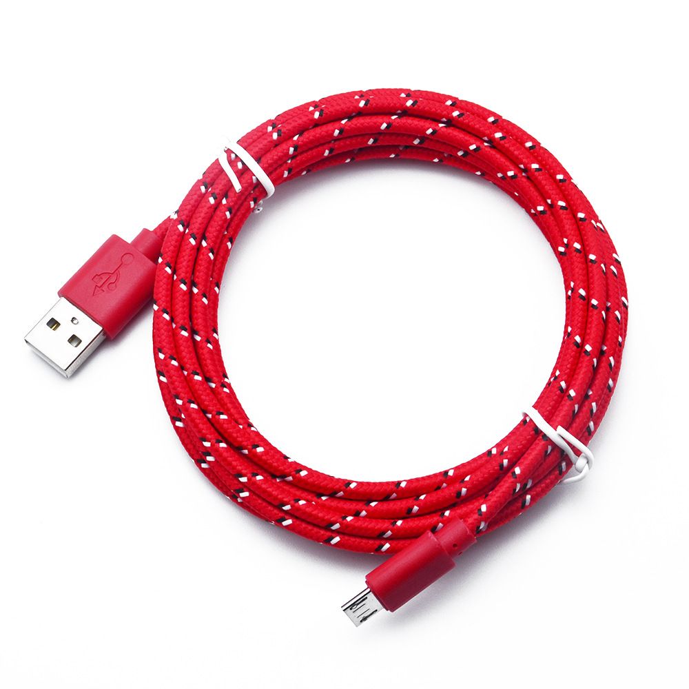 USB-kabel Mikrosnabbladdning nylon synkron dataadapter laddare lämplig för Huawei Mate10 lite p10 lite p8 p9 lite_voghion.com