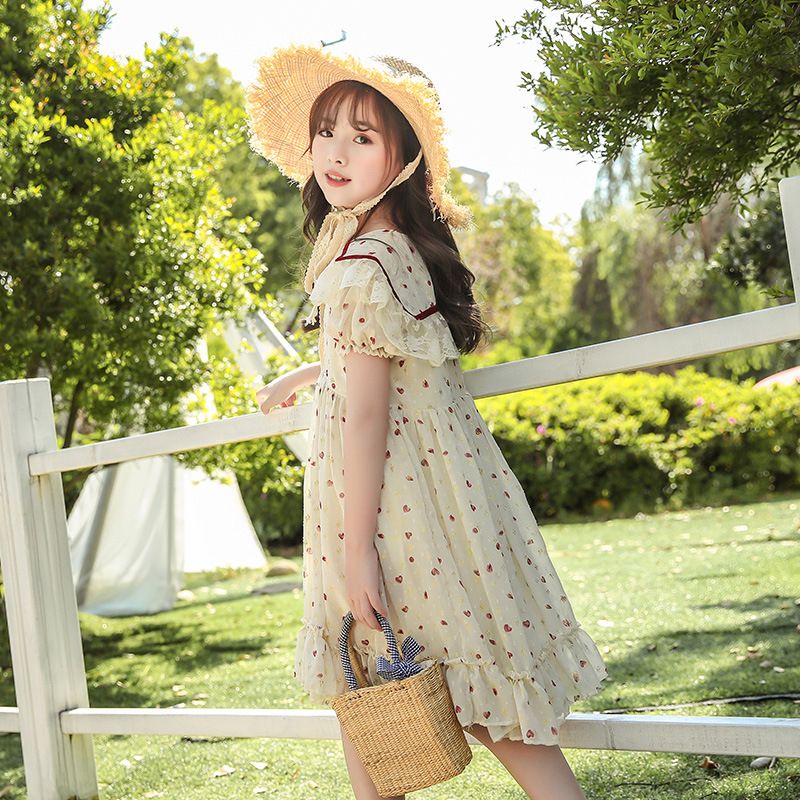 Roupas infantis estilo floresta super fada meninas vestido infantil médio e grande vestido de princesa_voghion.com