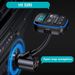 Wireless BT Adapter: 7 Color Backlit, 2 LED Display, QC3.0 Type-C USB Car Charger, FM Transmitter & AUX Radio Receiver,_voghion.com