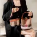 Plaid For Women High-End Versatile Mini Mother-Daughter Canvas Bucket Handbag Shoulder Crossbody Bag_voghion.com