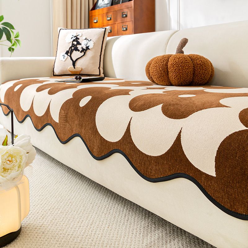 Chenille Irregular Sofa Cushion Cover By Hongyuan Fashion – Parisian-Inspired Luxury Seat Protector (Boho Chic, Anti-Slip)_voghion.com