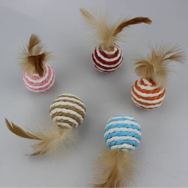 Little Mouse Self-Entertainment Durable Chew Wand Catnip Grass Cat Teaser Ball Toy_voghion.com