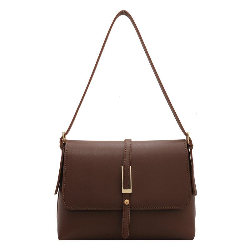 MOODS Borse a tracolla classiche con patta per donna 2023 Borsa a tracolla del progettista Retro Colore puro Borsa a tracolla di grande capacità Sac A_voghion.com