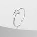 Geometric Open Ring - Electroplated Triangle Design, Minimalist Women's Jewelry, Trendy Stackable Ring, Dainty Statement Piece_voghion.com