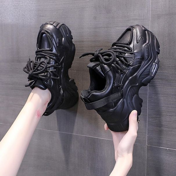 Grote maten papa voor vrouwen 41 tot 43 Lente en herfst nieuwe stijl Super Feet brede dikke bodem warme sportschoenen 42_voghion.com