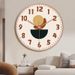 Whale Wheat Cream Color Wall Clock Ins Style Living Room Bedroom Silent Punch Free Decorative Clock Personality Wall Quartz Clock_voghion.com