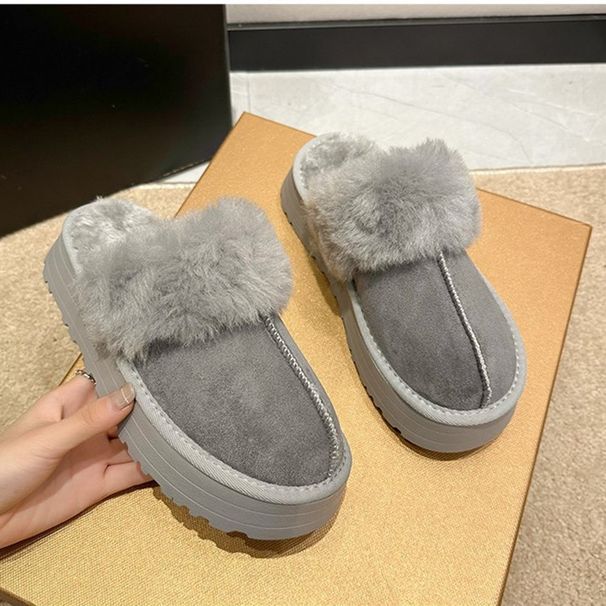 Women's Plush Closed-Toe Winter Bedroom Soft Memory Foam Slippers House Shoes_voghion.com