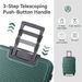 Luggage Sets ABS Hardshell 3pcs Luggage, Lightweight Durable Suitcase Sets Spinner Wheels Suitcase With TSA Lock 20''24''28'' Available(Dark Green)_voghion.com