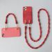 Acrylic Bead Fashion Red Beaded Accessories Shoulder Crossbody Lanyard Bag Strap Phone Chain_voghion.com