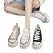 Dame Platform Lærredsko Ny Stil Små Afslappet Sportsbrætsko All-Match Eksplosive Små Hvide Sko_voghion.com