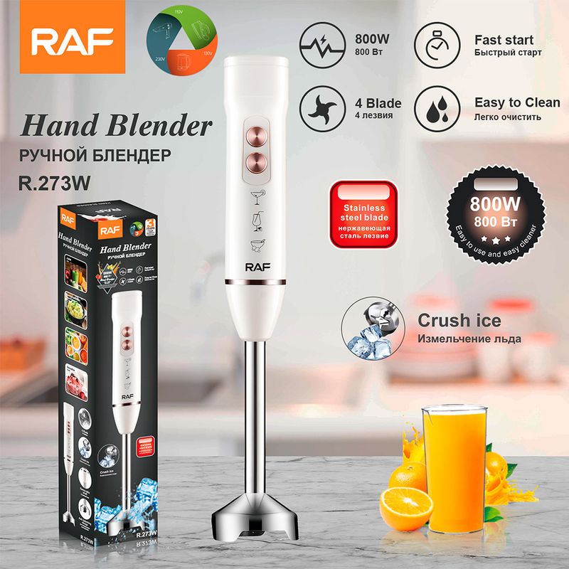 RAF European Standard Portable Household Food Handheld Electric Stainless Steel Cooking Stick Blender 273_voghion.com