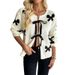 Damen-Strickcardigan mit Fliege – Süßer und stylischer Pullover mit offener Vorderseite, leichte Acrylmischung, lockere Passform, lange Ärmel (Creme)_voghion.com
