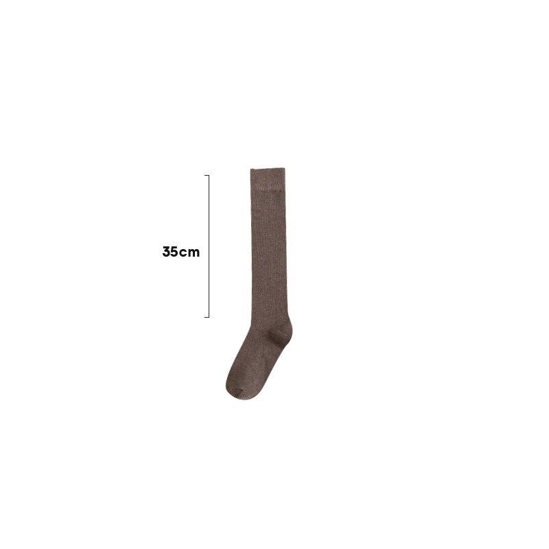 Șosete calde până la genunchi din bumbac pentru femei, moda casual, culoare solidă, JK, stil japonez coreean, Lolita, doamnelor și fetelor, până la genunchi_voghion.com