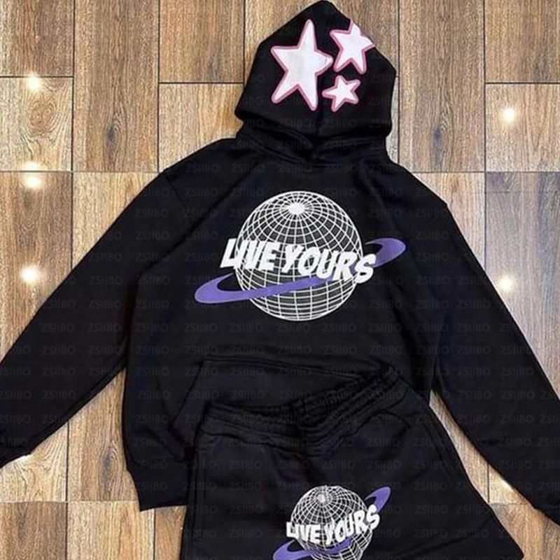 Sweat à capuche imprimé lettre hip-hop pour homme, mode Y2k, pull ample_voghion.com
