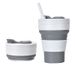 Folding Cup Outdoor Travel Convenient Straw Folding Water Cup Silicone Collapsible Cup_voghion.com