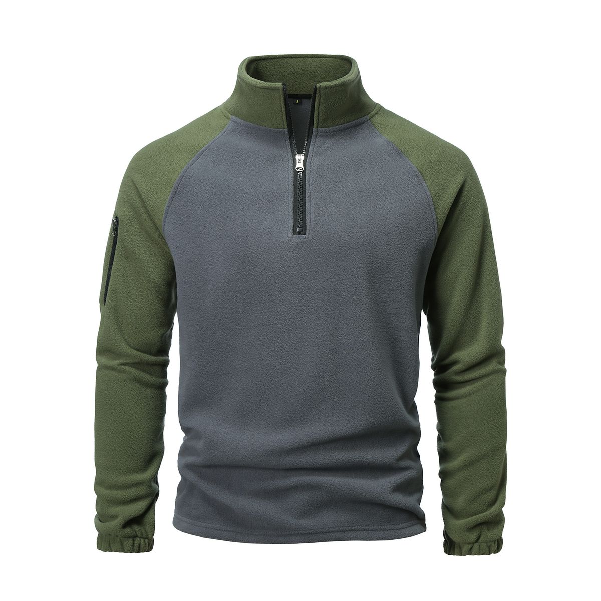 Wende-Fleecepullover für Herren – Winter-Thermo-Sweatshirt mit Reißverschluss am Hals, weiches doppelseitiges Polarfleece, lässige Streetwear (Königsblau_voghion.com