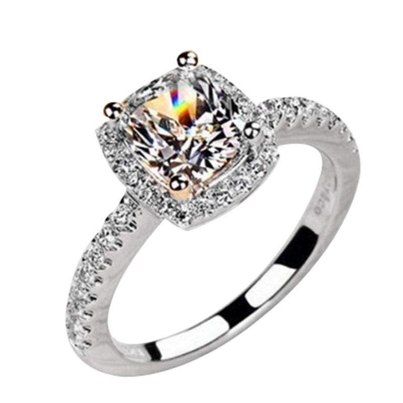 Yamaler Fashion Lady Cubic Zirconia Inlaid Finger Ring Wedding Engagement Jewelry Gift_voghion.com