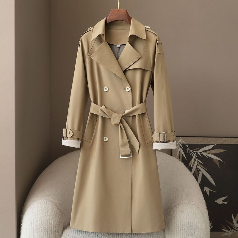 ​​"Women's Slim Fit Double Breasted Trench Coat - Style Spring Windbreaker, Lightweight & Versatile Outerwear For Casual & Office Wear"​​_voghion.com