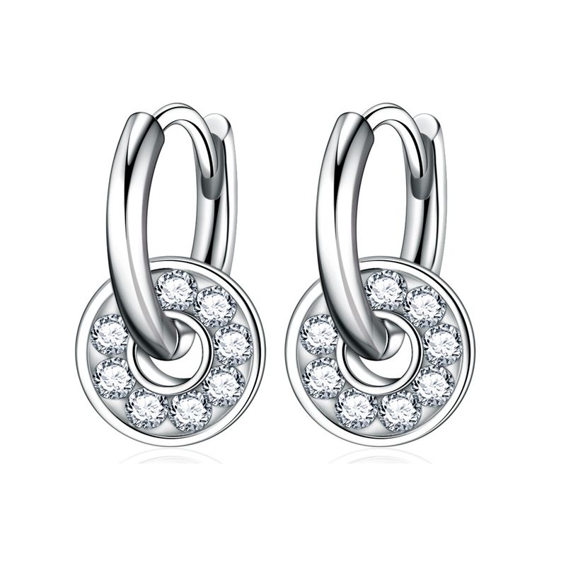 Romantic lucky stone circle earrings for women fashion geometric personality round stone dreamy earrings ear buckles creative ins earrings_voghion.com