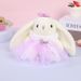 Toy Cute plush bunny doll toy long-eared rabbit handmade Rag Doll key chain pendant_voghion.com