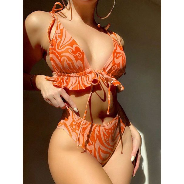 Maillot de bain bikini sexy imprimé String Bikini Hot Spring Beach maillot de bain pour les femmes_voghion.com