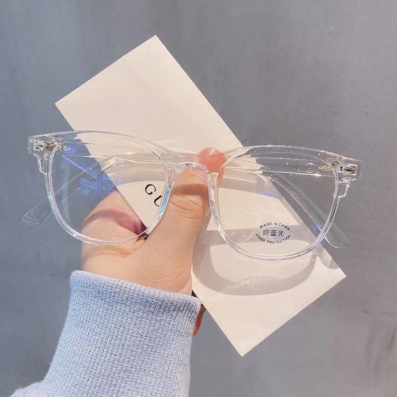 Moda Moda Ultra Retro Cadru transparent Simplu Bărbați Femei Anti lumină albastră Decorează ochelari de petrecere_voghion.com