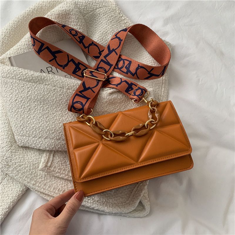 Casual Bag Women's Autumn 2022 New Trendy Fashion Net Red Shoulder Small Square Bag Simple Ins Broadband Messenger Bag_voghion.com