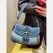 Hot Denim Underarm Bag - Canvas Splicing Design, Envelope Style Handbag For Women_voghion.com