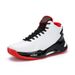 LazyZoom Large Size Breathable Mesh Rubber Sole Non-Slip Wear-Resistant Mid-High Top Training Sports Youth Basketball Shoes_voghion.com