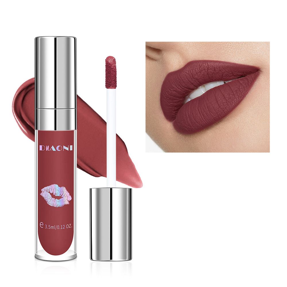 Lip Gloss Hit DIAONI Matte Pearlescent Lip Gloss Non Stick Cup Lip Glaze Color Liquid Lipstick Lip Gloss Makeup_voghion.com