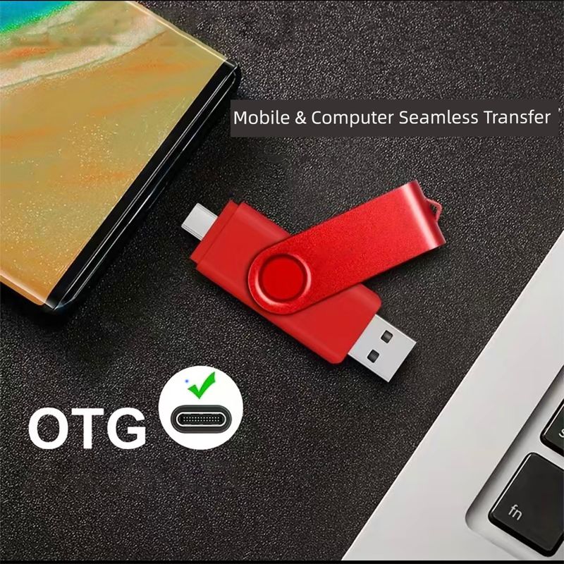 Tipo C Interface Dupla Móvel U-Disk 64 G128g para Telefone e Computador U Disk Grande Capacidade de Armazenamento Transmissão de Alta Velocidade_voghion.com