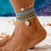 Bohemian Shell Colorful Bead Anklet Set Beach Style Starfish Beaded Foot Jewelry For Women_voghion.com