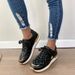 Colored lace up casual single autumn new round toe flat bottom mesh sequin sports for women s shoes_voghion.com