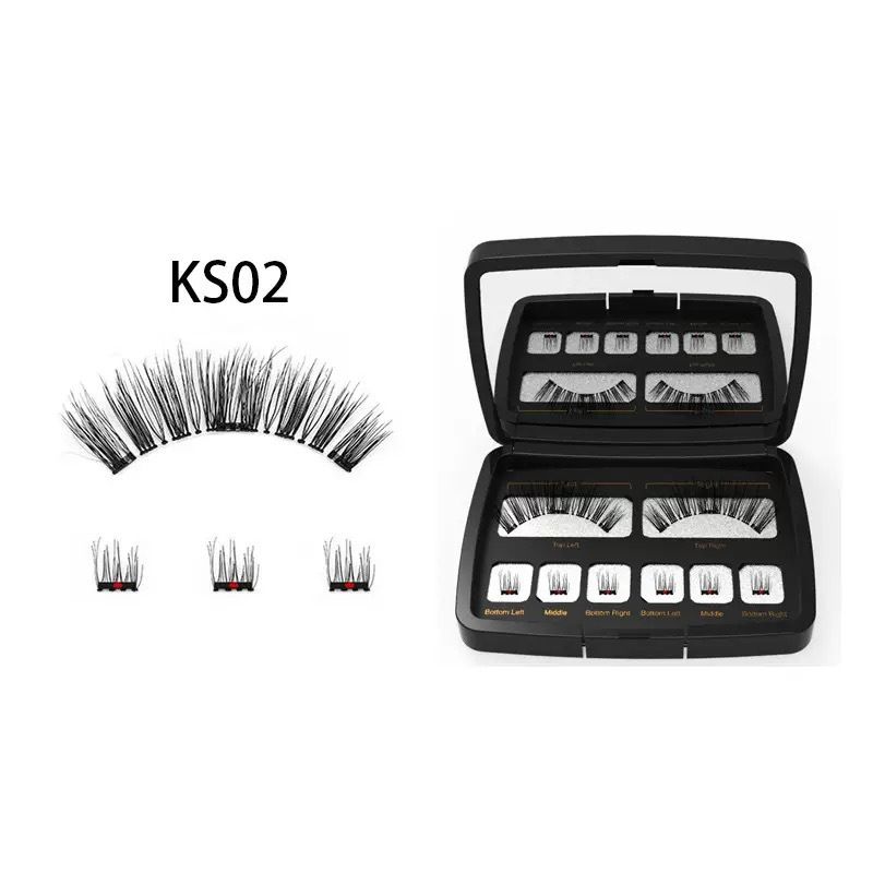 Magnetic Eyelashes 3 Magnetic Eyelashes With Mirror Magnet Magnetic False Eyelashes Magnetic Lashes Glue Free Natural_voghion.com