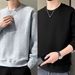 Men's Corduroy Long Sleeve Pullover – Lightweight Spring Essential, Crew Neck, Minimalist Streetwear (M-5XL, Breathable, Layering-Ready)_voghion.com