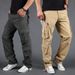 Herrenbekleidung Outdoor-Overalls für Herren, lockere, große Hosen mit mehreren Taschen, gerade, lässige Baumwollhose, verschleißfeste Herrenhose für Frühling und Sommer_voghion.com
