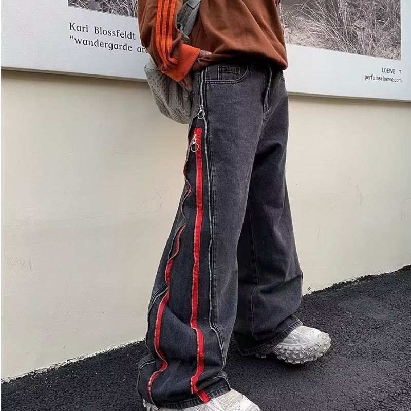 Bitte beachten Sie die Größentabelle! Please refer to the size chart in the picture American hip-hop pants ins trendy brand high street Vibe_voghion.com