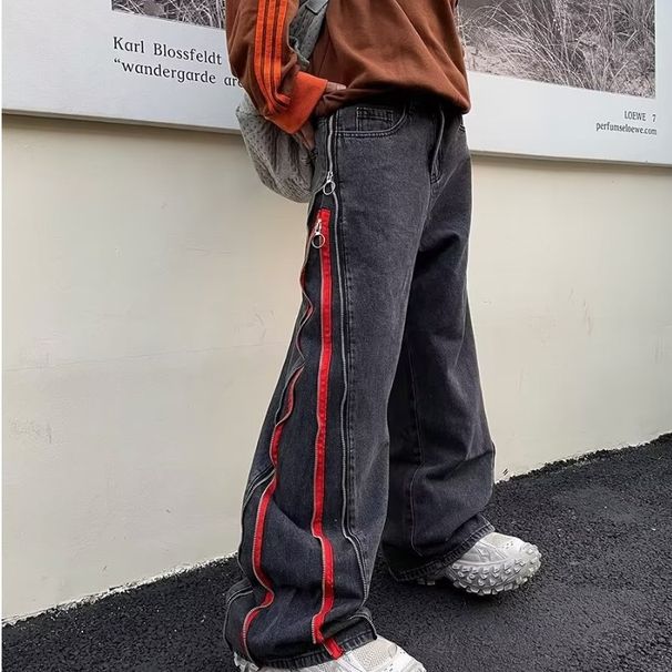 Bitte beachten Sie die Größentabelle! Please refer to the size chart in the picture American hip-hop pants ins trendy brand high street Vibe_voghion.com