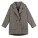 Women's Oversized Blazer Coat, Wool Blend Longline Single-Button Jacket, Casual Office Tweed Outerwear For Autumn & Winter_voghion.com