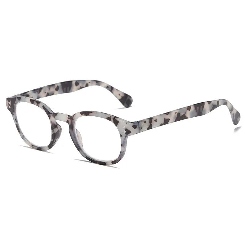 +1.0 +1.5 +2.0 +2.5 New Printing Frame Reading Glasses Women Men Round Presbyopia Eyeglasses Computer Vision Diopter Eyewear_voghion.com