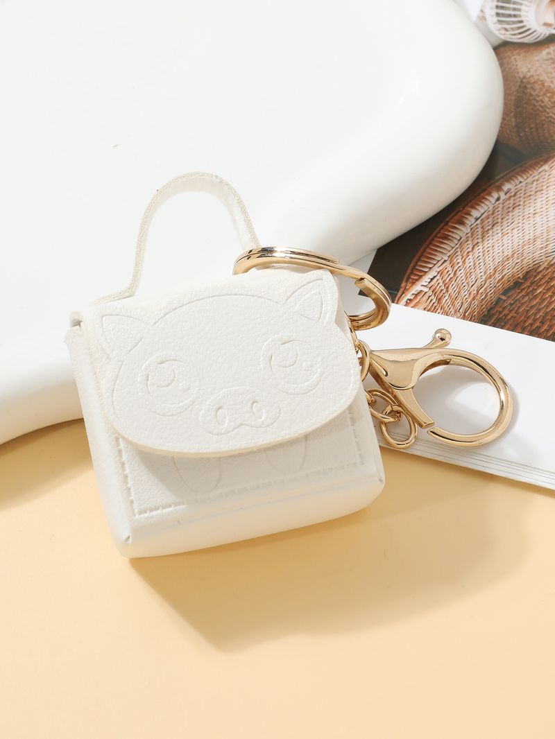 Portachiavi in pelle PU con ciondolo per borsa, portachiavi creativo e semplice, per uomo e donna, in pelle, universale, in metallo_voghion.com