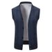 Men's Clothing Men's Slim Fit V-Neck Fleece Knit Vest - Lightweight, Stylish & Comfortable For Casual Wear (L-XXXL, Grey/Blue/Wine Red)_voghion.com